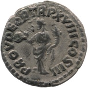 Denarius - Marcus Aurelius PROV DEOR TR P XVIII COS III; Providentia, Rome, 163-164 reverse image