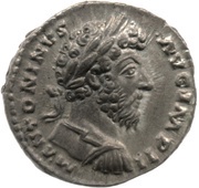 Denarius - Marcus Aurelius TR P XVIII COS III; Minerva obverse image