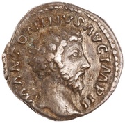 Denarius - Marcus Aurelius TR P XVIII COS III; Concordia obverse image