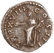 Denarius - Marcus Aurelius TR P XVIII COS III; Concordia, Rome, 163-164 reverse image