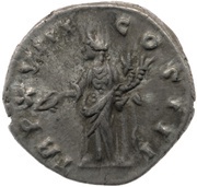 Denarius - Marcus Aurelius TR P XVIII COS III; Concordia, Rome, 163-164 reverse image