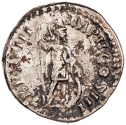Denarius - Marcus Aurelius TR P XVIII IMP II COS III; Mars and Virtus, Rome, 163-164 reverse image