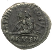 Denarius - Lucius Verus TR P IIII IMP II COS II ARMEN; Armenia, Rome, 163-164 reverse image