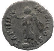 Denarius - Lucius Verus TR P IIII IMP II COS II; Victory, Rome, 163-164 reverse image