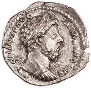 Denarius - Marcus Aurelius P M TR P XIX IMP II COS III ARMEN; Armenia obverse image
