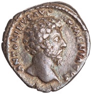 Denarius - Marcus Aurelius P M TR P XIX IMP II COS III; Mars obverse image
