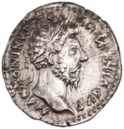 Denarius - Marcus Aurelius P M TR P XIX IMP III COS III; Roma obverse image