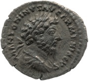 Denarius - Marcus Aurelius P M TR P XIX IMP III COS III; Annona obverse image