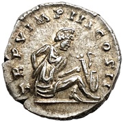 Denarius - Lucius Verus TR P V IMP III COS II; Parthian captive, Rome, 165 reverse image