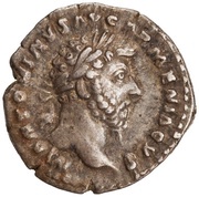 Denarius - Marcus Aurelius PAX AVG TR P XX COS III; Pax obverse image