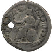 Denarius - Marcus Aurelius P M TR P XX IMP III COS III; Roma and Victory, Rome, 165-166 reverse image