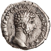 Denarius - Lucius Verus PAX AVG TR P VI COS II; Pax obverse image