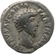 Denarius - Lucius Verus PAX AVG TR P VI COS II; Pax obverse image