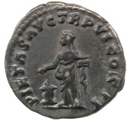 Denarius - Lucius Verus PIETAS AVG TR P VI COS II; Pietas, Rome, 165-166 reverse image