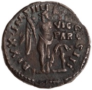 Denarius - Marcus Aurelius TR P XX IMP IIII COS III; Victory, Rome, 166 reverse image