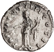 Denarius - Lucius Verus TR P VI IMP IIII COS II PAX; Pax, Rome, 166 reverse image