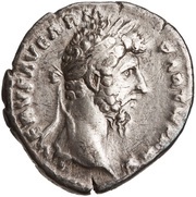 Denarius - Lucius Verus TR P VI IMP IIII COS II; Victory obverse image
