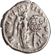 Denarius - Lucius Verus TR P VI IMP IIII COS II; Victory, Rome, 166 reverse image