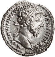 Denarius - Marcus Aurelius TR P XXI IMP IIII COS III; Providentia obverse image