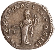 Denarius - Marcus Aurelius TR P XXI IMP IIII COS III; Aequitas, Rome, 166-167 reverse image