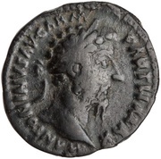 Denarius - Marcus Aurelius TR P XXII IMP V COS III; Aequitas obverse image