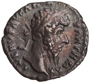 Denarius - Lucius Verus TR P VIII IMP V COS III FORT RED; Fortuna obverse image
