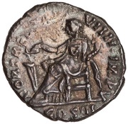 Denarius - Lucius Verus TR P VIII IMP V COS III FORT RED; Fortuna, Rome, 168 reverse image