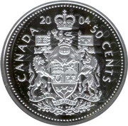 50 Cents - Elizabeth II 2nd portrait, Canada, 2004 reverse image