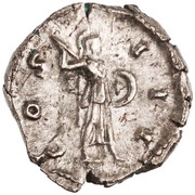 Denarius - Marcus Aurelius COS III; Minerva, Rome, 168-169 reverse image