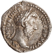 Denarius - Marcus Aurelius FELICITAS AVG COS III; Felicitas obverse image