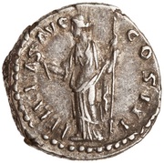 Denarius - Marcus Aurelius FELICITAS AVG COS III; Felicitas, Rome, 168-169 reverse image