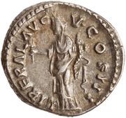 Denarius - Marcus Aurelius LIBERAL AVG V COS III; Liberalitas, Rome, 168-169 reverse image