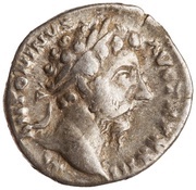 Denarius - Marcus Aurelius SALVTI AVG COS III; Salus obverse image