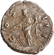 Denarius - Marcus Aurelius COS III; Fortuna, Rome, 169-170 reverse image