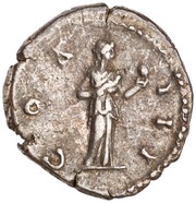 Denarius - Marcus Aurelius COS III; Salus, Rome, 169-170 reverse image