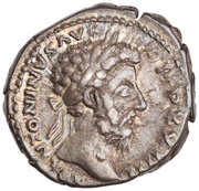 Denarius - Marcus Aurelius FELICITAS AVG COS III; Felicitas obverse image