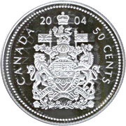 50 Cents - Elizabeth II 4th portrait, Canada, 2004 reverse image