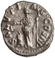Denarius - Marcus Aurelius SALVTI AVG COS III; Salus, Rome, 169-170 reverse image