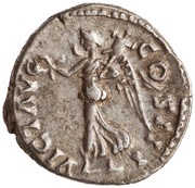 Denarius - Marcus Aurelius VICT AVG COS III; Victory, Rome, 169-170 reverse image