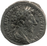 Denarius - Marcus Aurelius COS III; Jupiter obverse image