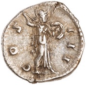 Denarius - Marcus Aurelius COS III; Minerva, Rome, 170-171 reverse image