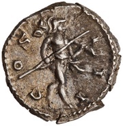 Denarius - Marcus Aurelius COS III; Mars, Rome, 170-171 reverse image