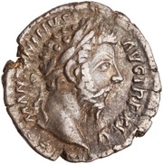 Denarius - Marcus Aurelius COS III; Roma and Victory obverse image