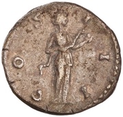 Denarius - Marcus Aurelius COS III; Salus, Rome, 170-171 reverse image