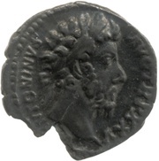 Denarius - Marcus Aurelius IMP VI COS III; Victory obverse image