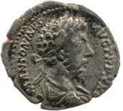 Denarius - Marcus Aurelius IMP VI COS III; Victory obverse image