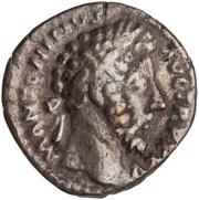 Denarius - Marcus Aurelius IMP VI COS III; Victory obverse image