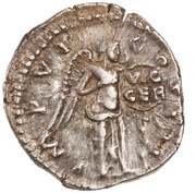 Denarius - Marcus Aurelius IMP VI COS III; Victory, Rome, 170-171 reverse image