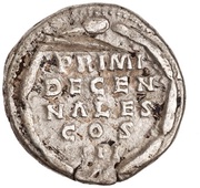 Denarius - Marcus Aurelius PRIMI DECENNALES COS III, Rome, 170-171 reverse image