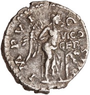 Denarius - Marcus Aurelius IMP VI COS III; Victory, Rome, 171-172 reverse image